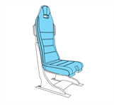 Picture of H130 Crew/Pax Seat Assy, 198/284 Series